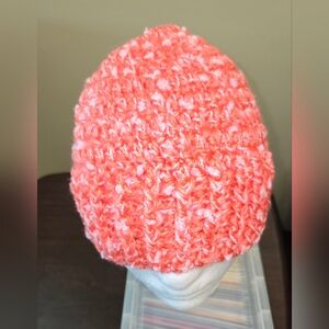Handmade Cozy Coral Crochet Beanie